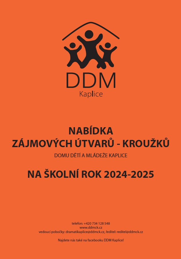 Nabídka kroužků DDM Kaplice 2024/2025