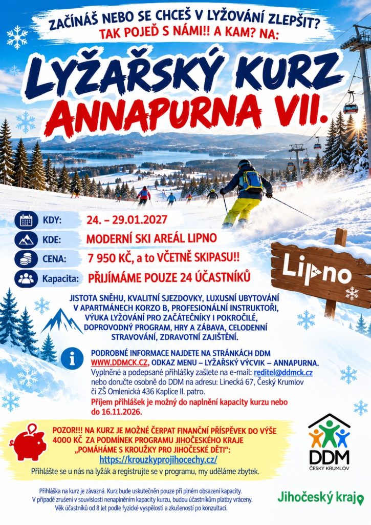 LYŽUJ S NÁMI - LYŽAŘSKÝ KURZ ANNAPURNA VII. NA LIPNĚ!