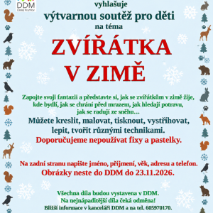 Výtvarná soutěž Zvířátka v zimě.