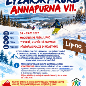 LYŽUJ S NÁMI - LYŽAŘSKÝ KURZ ANNAPURNA VII. NA LIPNĚ!